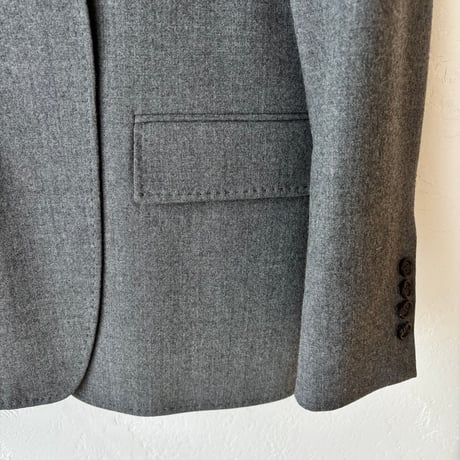 wool no collar jacket