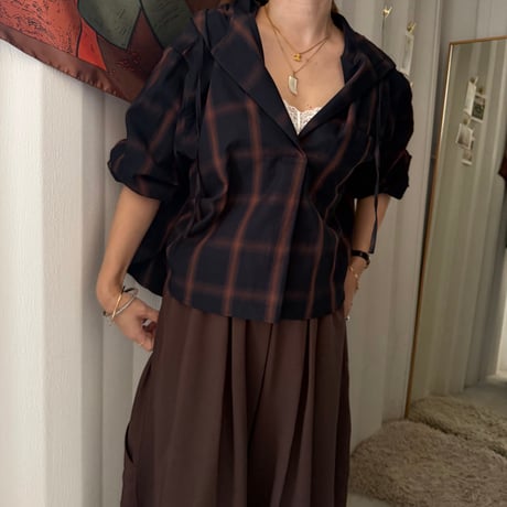 skipper check blouse