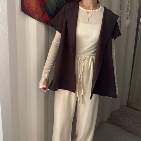 no collar poncho vest