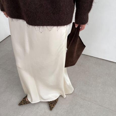 satin nudie skirt (2color)