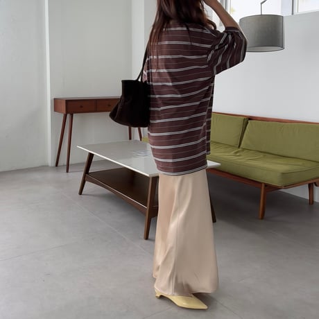satin nudie skirt (2color)
