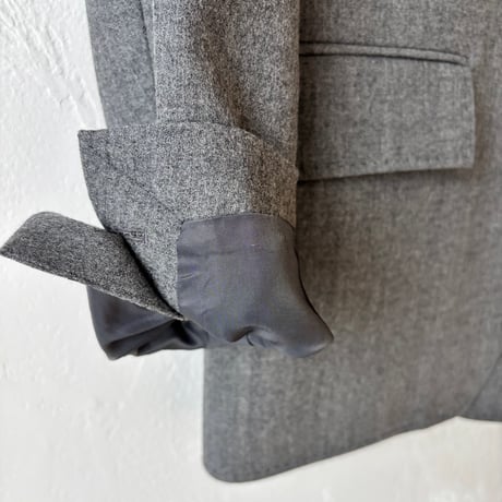 wool no collar jacket