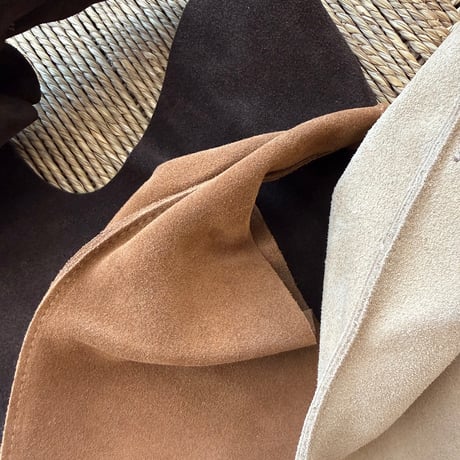 curve suede hand bag (3color)