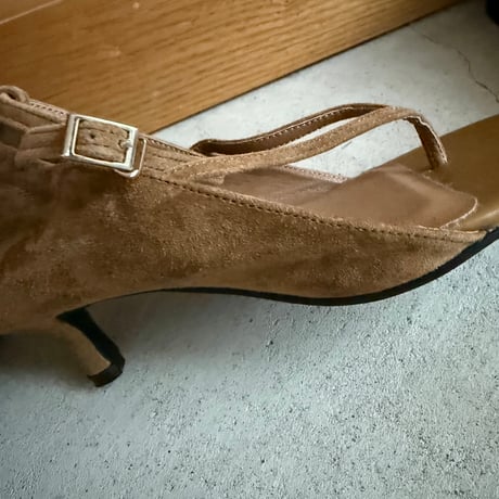 leather tongs sandal (2color)