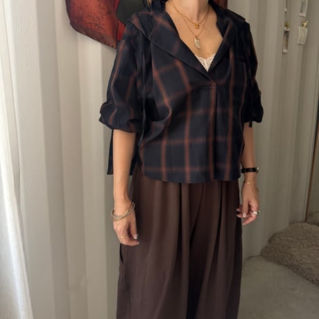 skipper check blouse