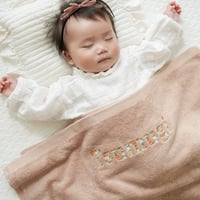 オールシーズン使えるタオル素材 出産祝い 名入れ刺繍 女の子男の子 名前入りピマコットンベビータオルケット