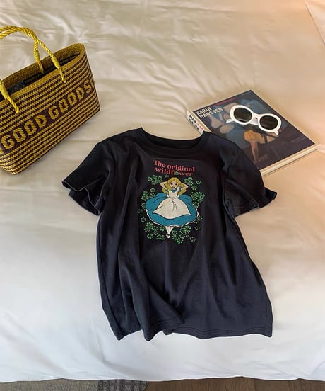 【予約販売】Alice アリス ビンテージデザインプリントTシャツ