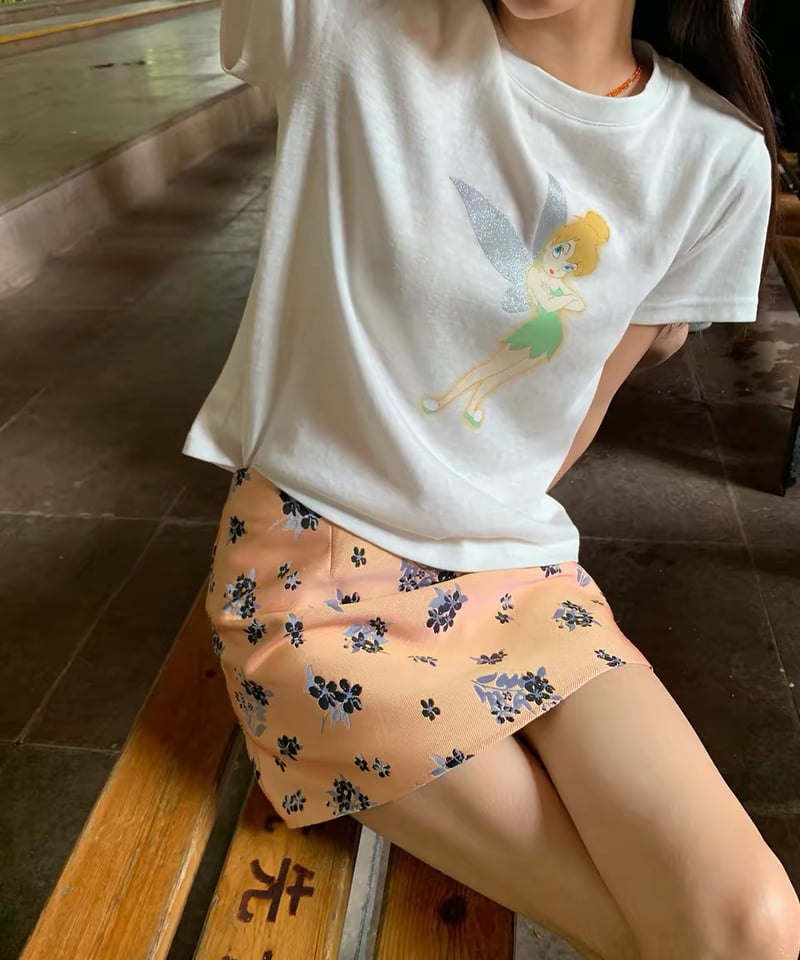 予約販売】ティンカーベル ビンテージデザインプリントTシャツ | KISHIKA