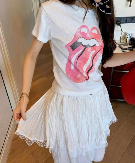 【予約販売】ビンテージ デザインプリントショートTシャツ