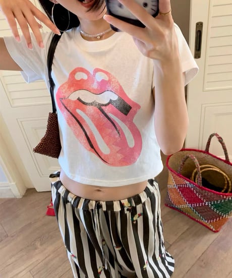 【予約販売】ビンテージ デザインプリントショートTシャツ