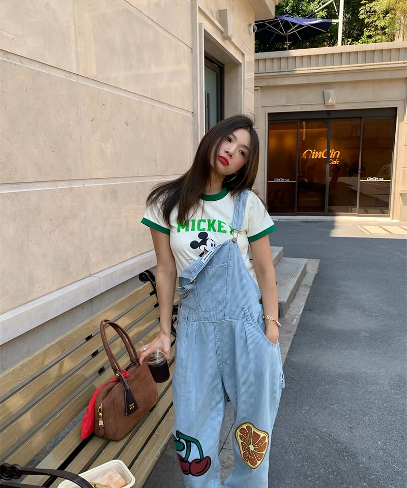予約販売】Mickey ビンテージデザインプリント リンガーTシャツ | KISHIKA