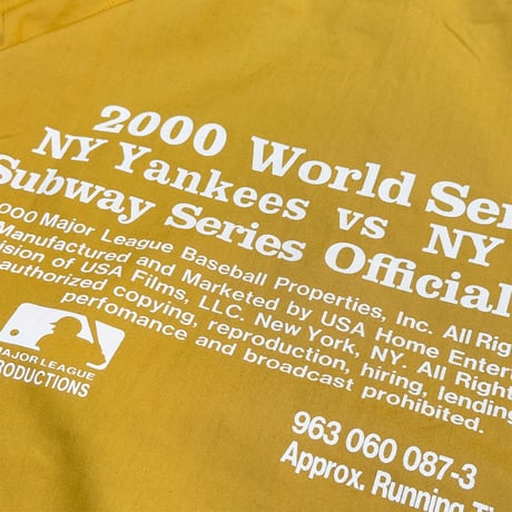 "SubwaySeries2000" CottoAnnorakJackjet  Yellow