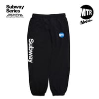 "Subway" COTTONLIKE NYLON PANTS BLACK