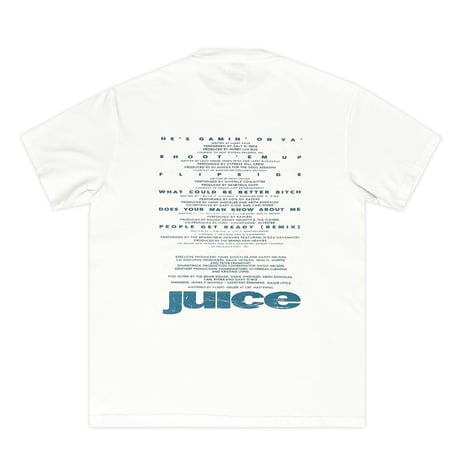 "JUICE" CREDIT 6.1oz S/S Tshirt White