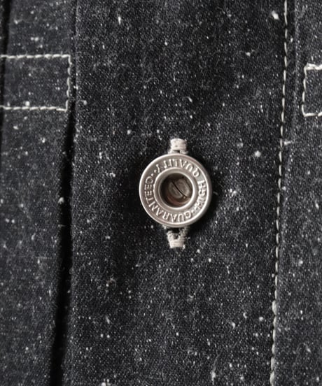 Cotton Silk Denim Box Pleated Baggy Shirt     [Robes&Confections]