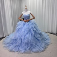 カラードレス 青 インポートビジューレース ふわふわドレス ビスチェドレス 華やかなトレーン 花嫁 前撮り