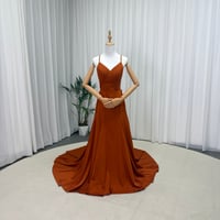 カラードレス テラコッタ色 キャミソール 高級イタリアサテン 花嫁 前撮り