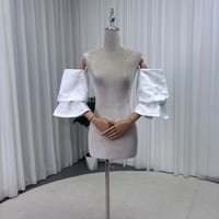 キャンディスリーブ オフホワイト キラキラスパンコール 花嫁 前撮り