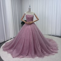 カラードレス ピンク ビスチェドレス 手作珠繍 シークインチュール 華やかなトレーン 花嫁 前撮り