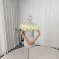 取り外し可能なオフショルダー 黄色い 色直し ソフトチュール 花嫁 前撮り