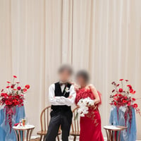 実例写真！ カラードレス オーストリッチ ソフトマーメイドライン華やかなトレーン 绮丽な 花嫁