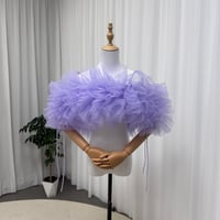 取り外し可能なオフショルダー パープル キャミソール ソフトチュール 花嫁 前撮り