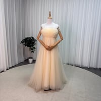 カラードレス 薄シャンパン色 キャミソール もこもこドレス ソフトチュール 花嫁 前撮り