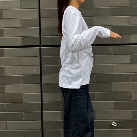 ユニセックスパロディkロングスリーブ(ホワイト)