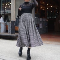 チェックフレアスカート