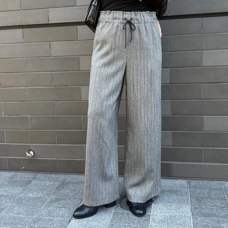 ワイドウェストワイドパンツ(ツイード)