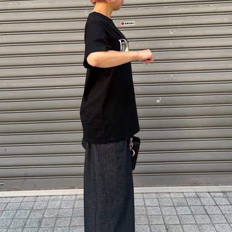 ユニセックスパロディD Tシャツ(ブラック×シルバー)