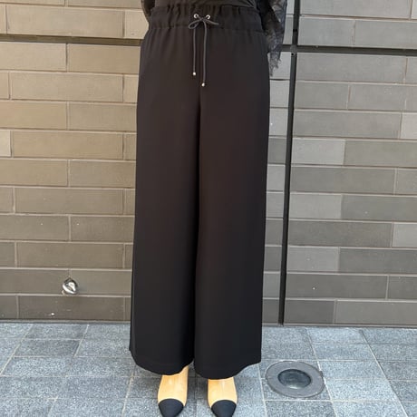 ワイドウェストワイドパンツ(ブラック)