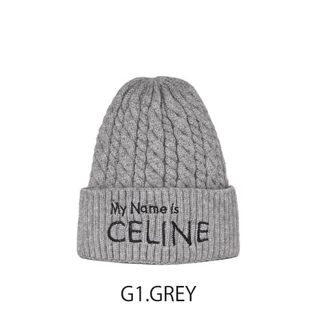 パロディnニットキャップ(グレー・ブラック)
