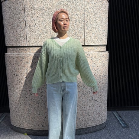 フワフワダブルフェイスニット(グレー)