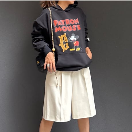 ミッキープリントフーディー(ブラック)