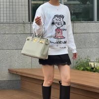 NO MAKEスエットプルオーバー(ホワイト)