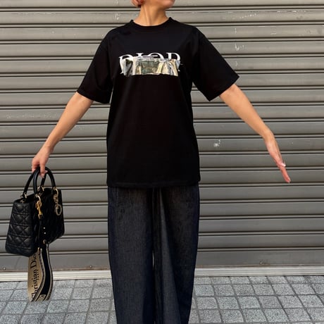 ユニセックスパロディD Tシャツ(ブラック×シルバー)