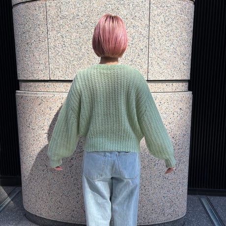 フワフワダブルフェイスニット(グレー)