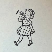 オリジナルスタンプ・パンジーとラッパ