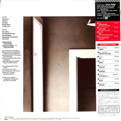 スティーヴ・ペリー / ストリート・トーク [※国内盤,品番:28AP 2848］(LPレコード)