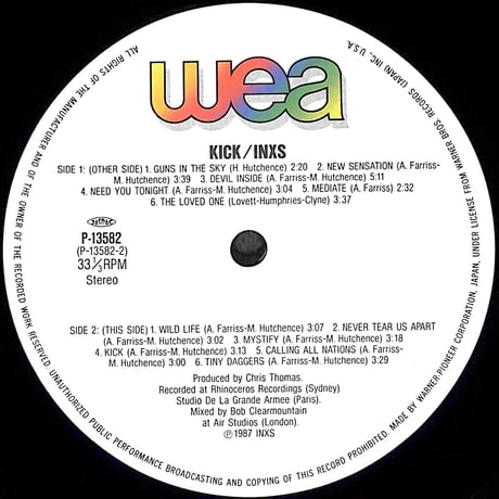 イン・エクセス / キック [※国内盤,品番:P-13582］(LPレコード)