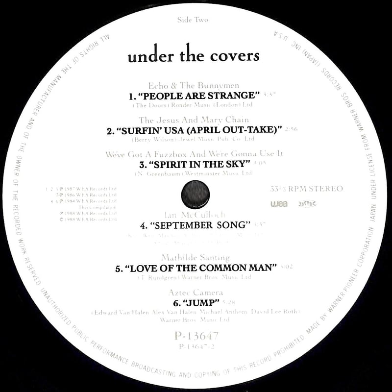 アンダー・ザ・カヴァーズ [※国内盤,品番:P-13647］(LPレコード