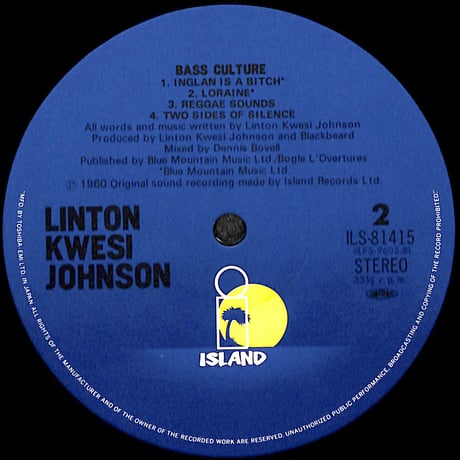 リントン・クゥエン・ジョンソン / ベース・カルチャー [※国内盤,品番:ILS-81415］(LPレコード)