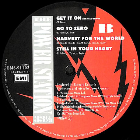 ザ・パワー・ステーション / ザ・パワー・ステーション [※国内盤,品番:EMS-91103］(LPレコード)