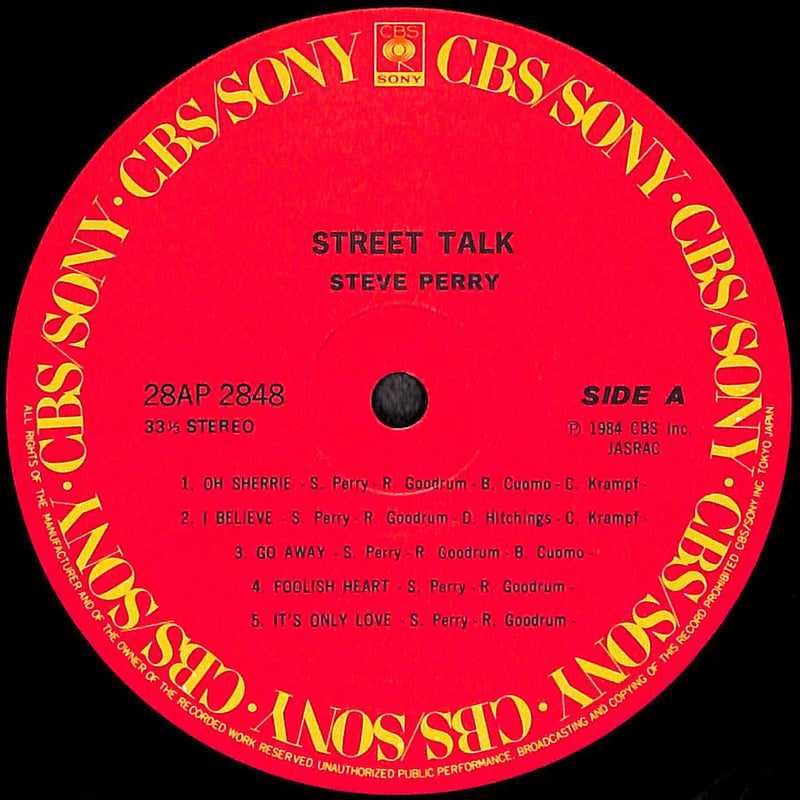 スティーヴ・ペリー / ストリート・トーク [※国内盤,品番:28AP 2848