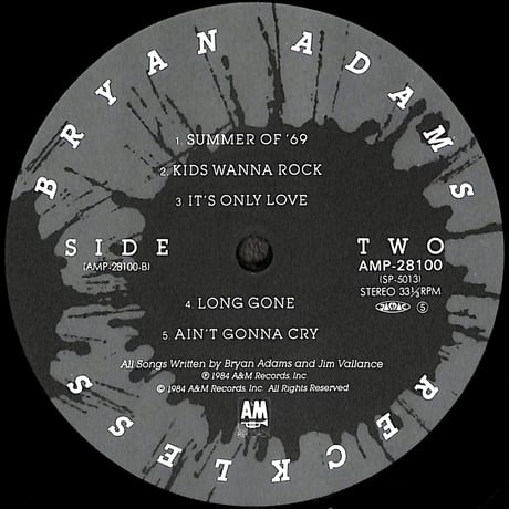 ブライアン・アダムス / レックス [※国内盤,品番:AMP-28100］(LPレコード)