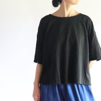カットソー　黒　/　ヂェン先生の日常着
