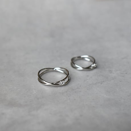 crystal glass X ring