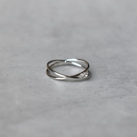 crystal glass X ring