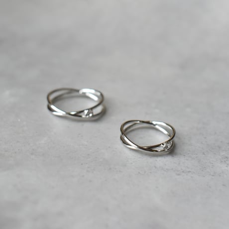 crystal glass X ring